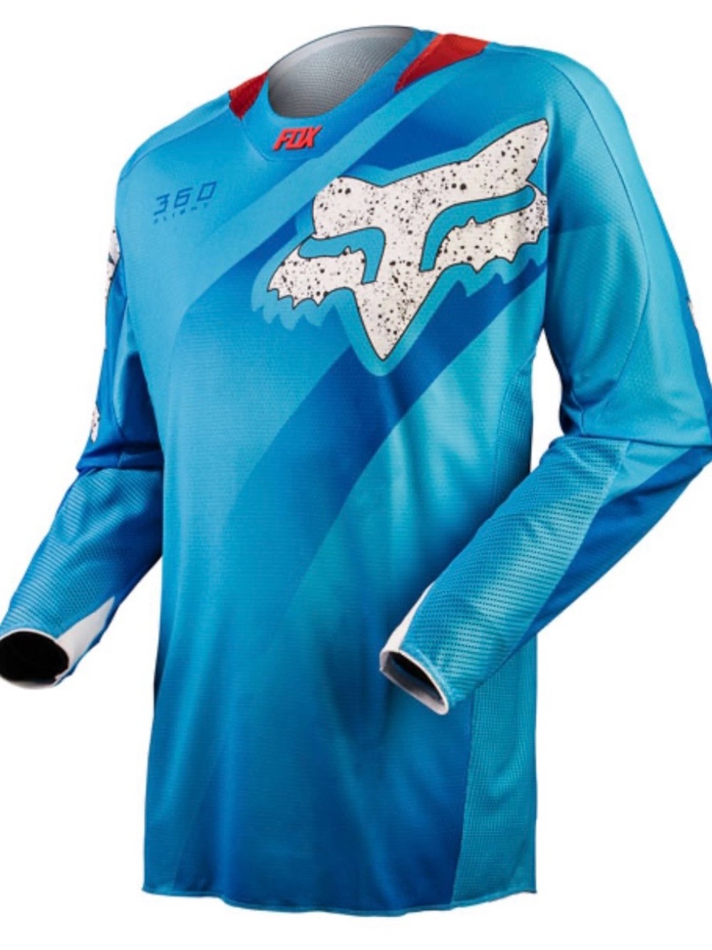 Fox Racing 360 Flight Jersey 2015- Blue Orange- Long Sleeve Motocross MX Jersey